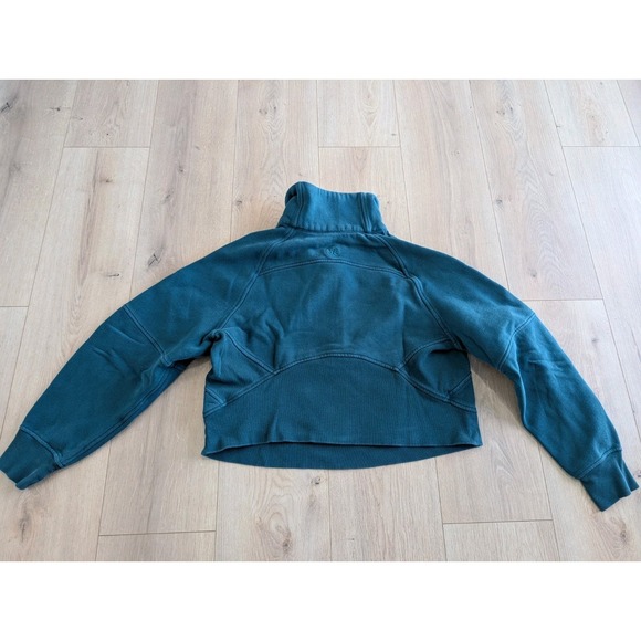 Lululemon athletica Scuba Oversized Funnel-Neck Half Zip Long - Storm Teal XS/S - Picture 8 of 13